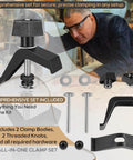 Replacement Track Clamps Kit For Clamp Trak Accu Cut Adaptive Cutting System Mini Trak And Universal Trak Kits with accessories on table