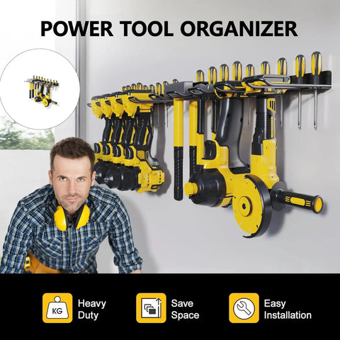 Drill Holder Wall Mount Power Tool Organizer Kit For Cordless Tools With Componentized Storage Plan Garage Storage Rack