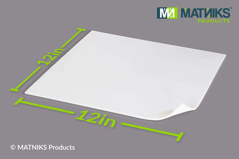 Food Grade Silicone Rubber Sheet 12X12 Inch One Eighth Inch Thick White For Gaskets Lids Food Covers DIY Projects Duro Shore A65