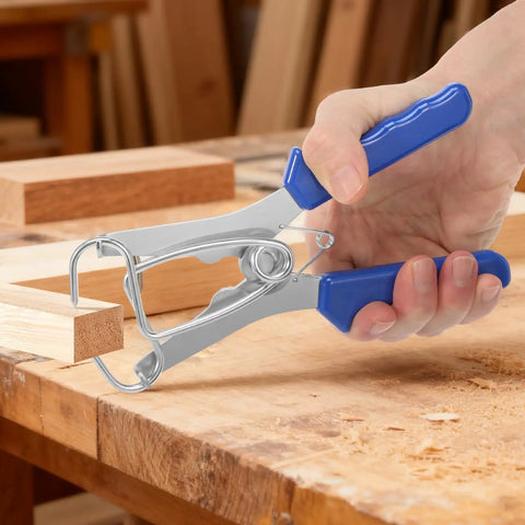 Heavy Duty Stainless Steel Miter Spring Clamp And Pliers Set With Storage Ring For Picture Frame And Woodworking Projects That Won't Rust Or Deform In Studio Workshops Outdoors Including 24 Pcs For All Your Gluing Needs, clamping wood joint