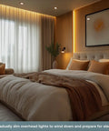 Bedroom with mood lighting using Five Dimmer Switch Bundle For Home Lighting, 3-Way 4-Way And Single Pole, Neutral Wire Required