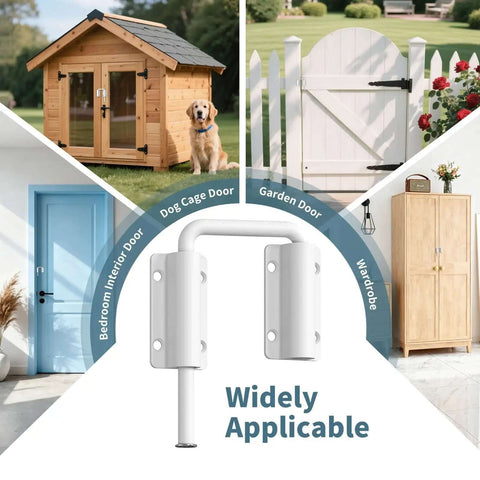 Image showing Upgraded Aluminum Sliding Door Loop Lock With 2 Inch U Shaped Multi Angle Design for barn doors and wardrobes.