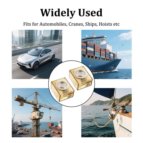 Dead Solid 60 Amp Car Marine Battery Terminal Fuses With IP66 Waterproof Design And No Stress Auto Reset Overload Protection Keeping Your Suv Truck Or Rv Juice Running Smooth in automotive and marine settings.