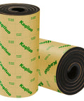 Premium High Density Self Adhesive Acoustic Foam Panels Solid Grip Closed Cell Soundproofing Tiles Waterproof Flame Retardant Sound Insulation Pads That Knock Out Room Echoes Fast rolls showing black foam with adhesive backing.