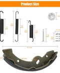 Brake Shoes Spring Kit For Golf Cart EZGO TXT Medalist 1997 To 2008 And Yamaha size chart showing springs and brake dimensions.