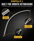 Flexible Drawstring Threading Tool For Elastic And Cord Easy To Use Pro Level Guide Through Narrow Waistbands And Curves Helps You Rethread Lost Cords Fast And Smooth For Diy Sewing Projects, 227 mm spring steel, closed-loop tip