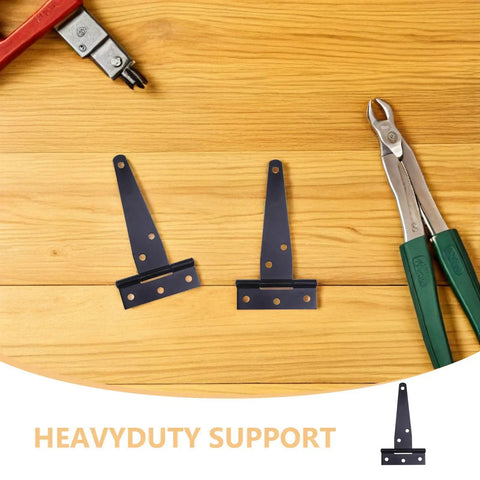 8 Pack Beefy Heavy Duty T Hinges With Screws For Outdoor Gates And Fences Iron Construction For Barn Doors And Large Cabinets