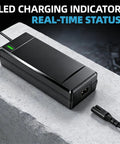 54.6V 2A Fast Electric Bike Charger for 48V Ebike Batteries with LED indicator real-time status