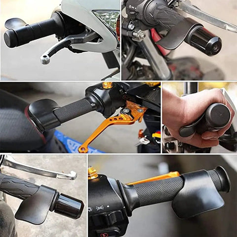 Two Pack Motorcycle Throttle Assist Grip Booster For Longer Rides And No More Tired Fingers Easy On The Thumb Anti Slip Handle Aid Fits 22mm To 28mm Handlebars Built With Durable ABS Material No Slip Grip For All Day Cruising
