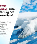 50 Pack Built Tough Snow Guards For Metal Roofs With Perfect Seal Gaskets And Mounting Screws Industrial Polycarbonate Stops on blue roof.