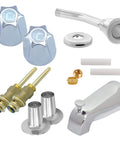 Complete Shower Repair Kit For Hot And Cold Water, Two Valves, Verve Handles Remodel, DIY Friendly Install, Polished Chrome Finish components