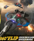 Remote Control Planes For Kids And Adults, Foam RC Airplanes With 360 Degree Flip flying in dramatic landscape