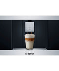 24 Inch Wide Built In Automatic Coffee Machine With Home Connect For A Smart Kitchen, Stainless Steel Finish, milk frother