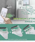 Electric Toilet Seat Booster Lifter For Seniors Adjustable 0 To 45 Degree Rise Nifty Controller with one-button control.