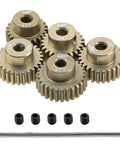 Beefy 7075 Aluminum 48P Pinion Gear Set 23T 24T 25T 26T 27T for 3.175mm Shaft One Eighth Inch with screws and wrench