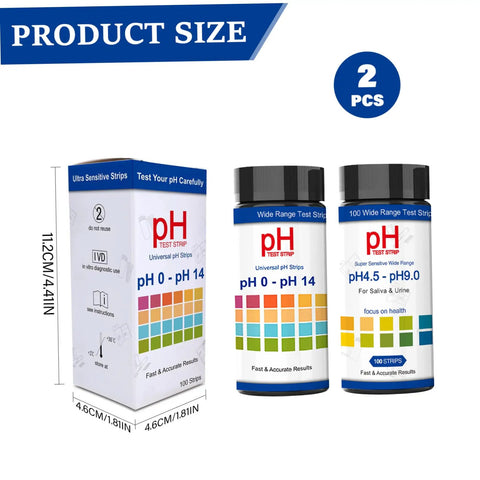 Essential Soil Testing Kit For Home Gardens And Lawns, Fast High Accuracy Test Strips packaging with two bottles shown