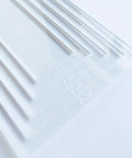 Top Shelf Rectangle Router Template Set For Custom Woodworking Builds Quarter Inch Clear Acrylic Jig Featuring Crisp Engraved Measurements And A Sweet 2X6 To 6X10 Inch Spread, stacked acrylic cutting plates.