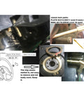 Image of Direct Fit Steering Wheel Horn Button Contact Plate Plus Plunger Pin Replacement Kit For Toyota 4runner Celica Land Cruiser Pickup, showing parts and installation details.