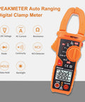 Auto Ranging Clamp Meter For Electricians, Measures AC Current Up To 600A And AC And DC Voltage Up To 600V, NCV Detection shown