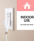 25 Foot 3 Outlet Extension Cord 16 AWG Indoor Outdoor White Flat Head Plug UL Listed Heavy Duty Power Cord for indoor use