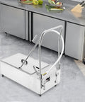 Game Changer 55L Commercial Oil Filter Machine With Stainless Steel Fryer Tank And Foldable Cart in a busy kitchen setting.
