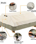 Heavy Duty Waterproof Picnic Table Cover Fits 70 To 72 Inch Tables Up To 75 L By 62 W By 30 H 600D Tough Canvas Built To Last
