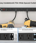 Heavy Duty 8 Outlet Metal Power Strip With 2100J Surge Protector installation steps