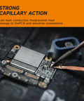 Pro Grade Desoldering Wick Braided Copper Solder Wick 10 Ft With Flux No Clean Soldering Wick Tool desoldering on PCB