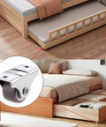Mini 1 Inch Caster Wheels Set Of 4 With Steel Frame And TPE Rubber for easy mobility of small furniture like beds and drawers.