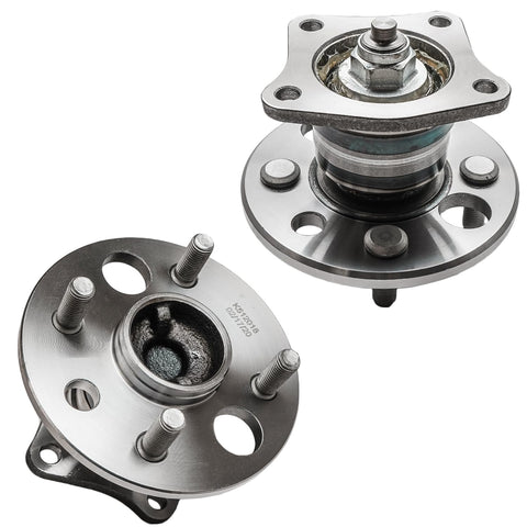 All In One Front And Rear Wheel Bearing Hub Assembly Kit For Four Lug Non ABS Fits Toyota Corolla 1993-2002, Chevy Prizm 1998-2002