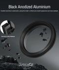 Rock Solid All Metal M48 To M42 Telescope Adapter 0.75 Pitch Aluminum Anodized, black anodized aluminum ring on rocky surface