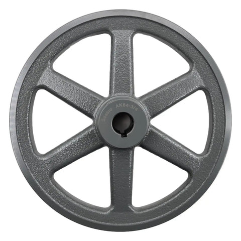 Front view of the Three Quarter Inch Bore V Belt Pulley With Eight And A Quarter Inch Outer Diameter One Groove Cast Iron Sheave