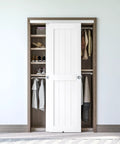 Bypass Sliding Door Hardware Kit For Cabinets And Closets Aluminum Alloy With Finger Pull 2 Door System Hidden Design.