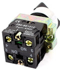 Back view of 22mm Latching Rotary Selector Switch Three Position With Two Normally Open Contacts Heavy Duty Panel Mount 10A 600V 240V AC 3A Ideal For Control Panels And DIY Projects
