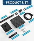10 Inch Overhead Rain Shower System With Handheld Sprayer Luxury Matte Black Shower Faucet Set Valve Included Modern Mixer