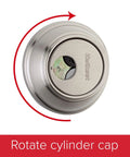 Key Control Deadbolt Lock With SmartKey Security And Microban Protection For Exterior Front Entry, Satin Nickel Finish