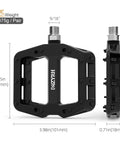 Rugged Nylon Fiber Mountain Bike Pedals With Nine Sixteen Inch Spindle, Three Sealed Bearings, Lightweight Grippy Non Slip Platform For Road, BMX And MTB Riding Today.