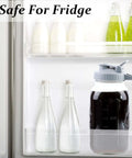 32 Oz Mason Jar Cold Brew Pitcher With Strainer And Wide Mouth Glass Spout Lids For Fridge Iced Coffee Tea Lemonade Sun Tea 1 Quart Brew Maker Dishwasher Safe No Mess inside fridge