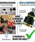 Comparison of previous and new Boat Ignition Switch With Keys For Three Position Magneto Push To Choke No Fuss Install Replacement Panel Mount Fits MP41000 MP52000 87 88107 87 88107A5 Premium Quality Durable Quick Swap For Boats with high-strength composite