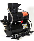 Quiet Airbrush Compressor With 3L Metal Tank, Oil Free, Pro Grade One Sixth HP 110V Motor, Dual Cooling Fans visible