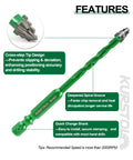 Straight Up Pro Grade 12 Piece Drill Bit Set With Quick Fit Hex Shank And Ph2 Screwdriver features highlighting cross-step tip design.