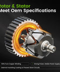 Rotor and stator components of 11311N Direct Fit Plug And Play Alternator Replacement For 2007 2012 Hyundai Elantra 2.0L