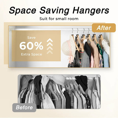 60 Pack Closet Space Saver Hooks Are A Straight Up Game Changer To Double Your Rack Capacity Vertically While Maximizing Hanging Space And Kicking Clutter Out The Door Forever Today
