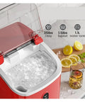 Grab And Go Countertop Pellet Ice Maker With Sturdy Handle and Single Knob Self Cleaning displays 35 lbs of fresh nugget ice.