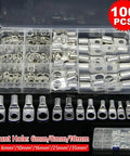 Check Out This Awesome 100Pc Ring Terminal Cable Shoe Kit With 35Mm2 Tinned Copper Wire Eye Connectors For Any Wild Wiring Project You Got Going On Today. 100-piece tinned copper ring terminal kit in organizer case, 6mm/8mm/10mm holes