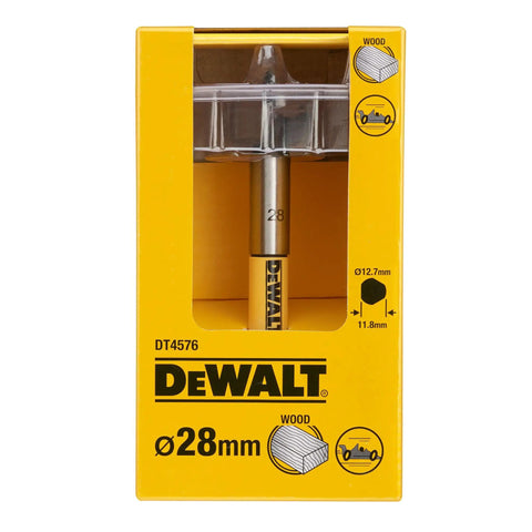 Workhorse Self Feed Spade Drill Bit For Tough Job Sites And 28 Millimeter Aggressive Cutters With Lockdown Shank And Lightning Fast Wood Piercing Performance Built For Cordless And Wired Power Drills in packaging.