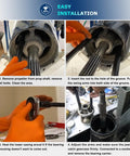 Step-by-step use of Three Piece Outboard Bearing Carrier Puller Set With Fuel Filter Water Separator Wrench for marine engines