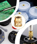 1/4-20 Brass Heat-Set Threaded Inserts For 3D Printing, 32 Pack, used in thermoplastic parts for repairs and quick assembly
