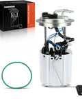 Drop In Electric Fuel Pump Module With Pressure Sensor For Chevrolet Tahoe GMC Yukon Cadillac Escalade 2008 To 2014 5.3L And 6.2L Engines Replace 19206650 shown with packaging and components