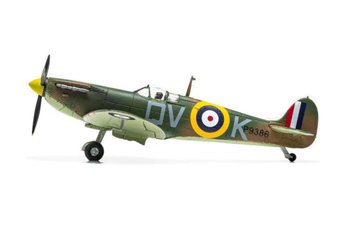 Side view of Spitfire Mk I 1 72 Scale Plastic Model Kit For Beginners And Kids Real Airplane Models WWII Fighter Plane Totally Easy Build Aircraft Model For Adults And Collectors Skill Level 1 Classic 1930s RAF Warbird.